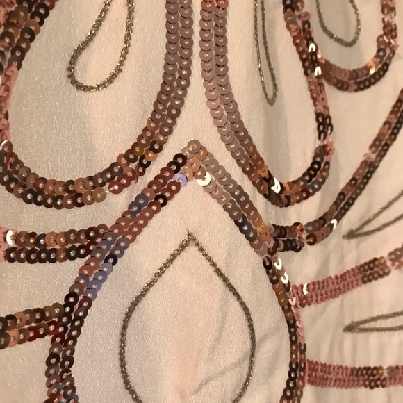 NWT Sequin Sheer Tank Lane Bryant Pink Rose Deco - Picture 3 of 4